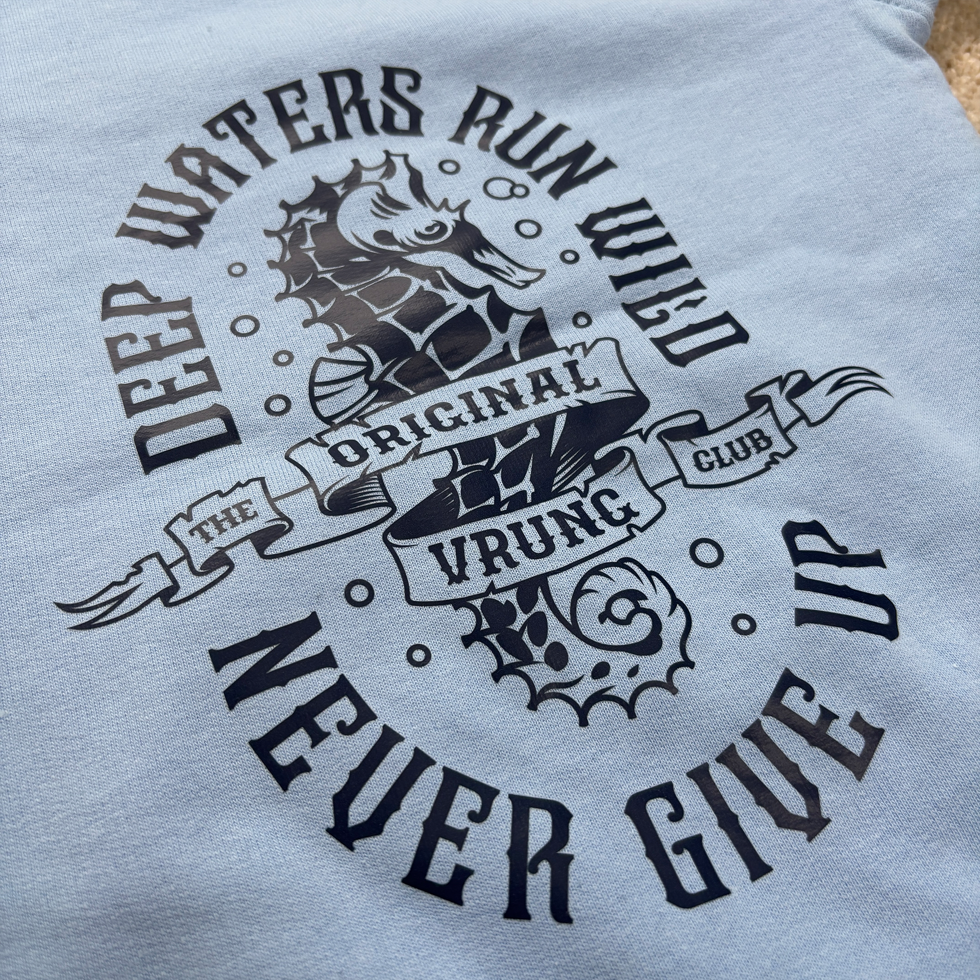 Deep Sea Kids Hoodie - Beige Lichtblauw - Afbeelding 5